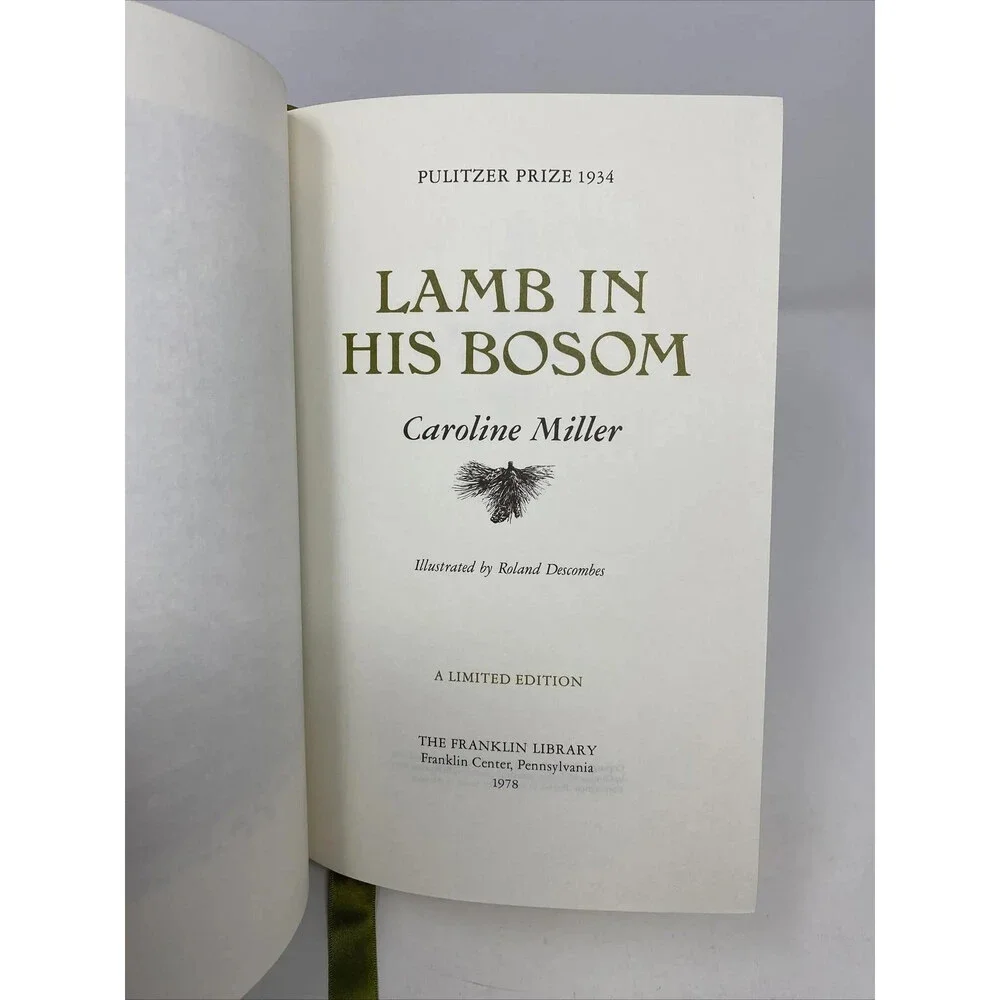 Lamb In His Bosom Caroline Miller 1978 Leather Bound Franklin Mint